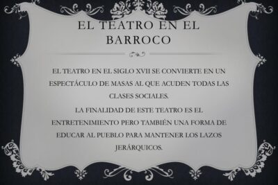 como se representaba la familia en el teatro barroco