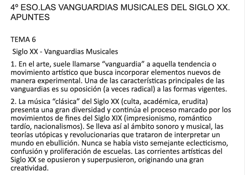 principales caracteristicas de las vanguardias